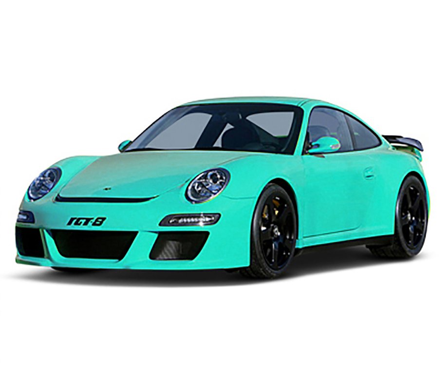 car photo editing with color correction and shadow enhancement